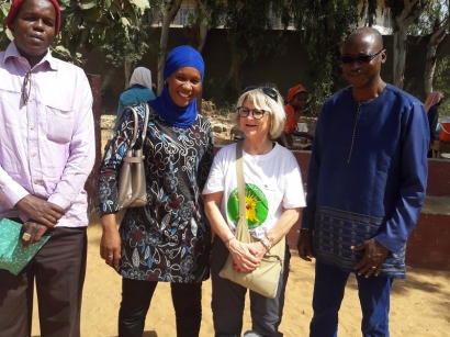 Les responsables de la bibliothèque et les Présidentes de CheikhNico-France et Sénégal